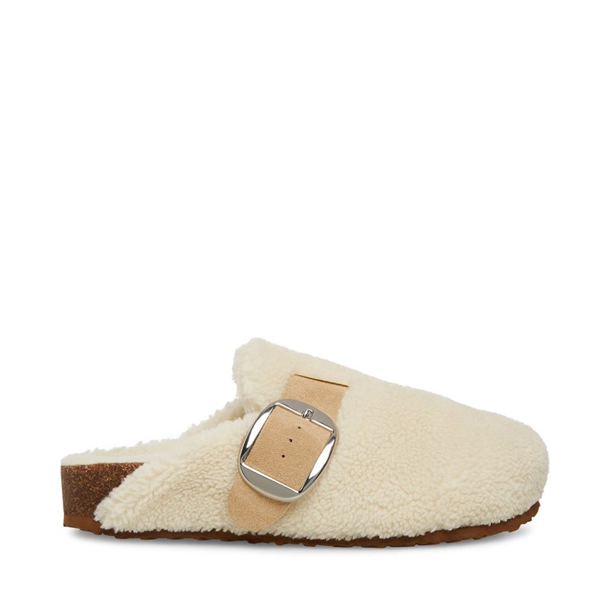 Sandalias de Diapositivas Steve Madden Cuddle Mujer Blancas | ES NPE920